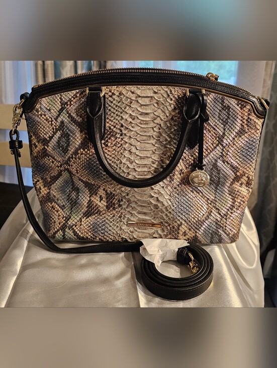 Brahmin Handbags - Rare NWT Brahmin Sample Medium Duxbury Satchel Iridescent Haven Roxanne Leather